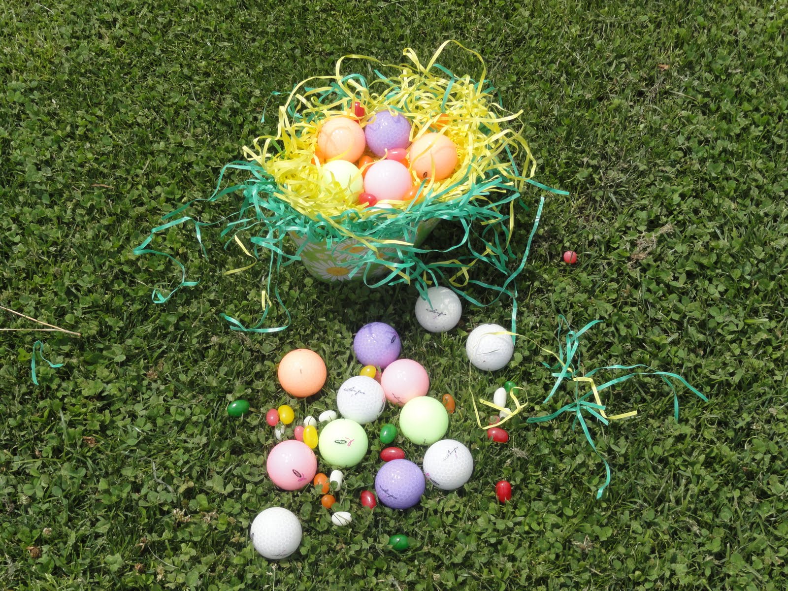 Diva Golfer Golf Balls Disguised as Easter Eggs