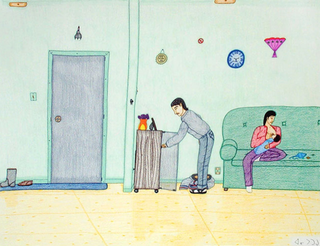 Annie Pootoogook, “Family” © Annie Pootoogook