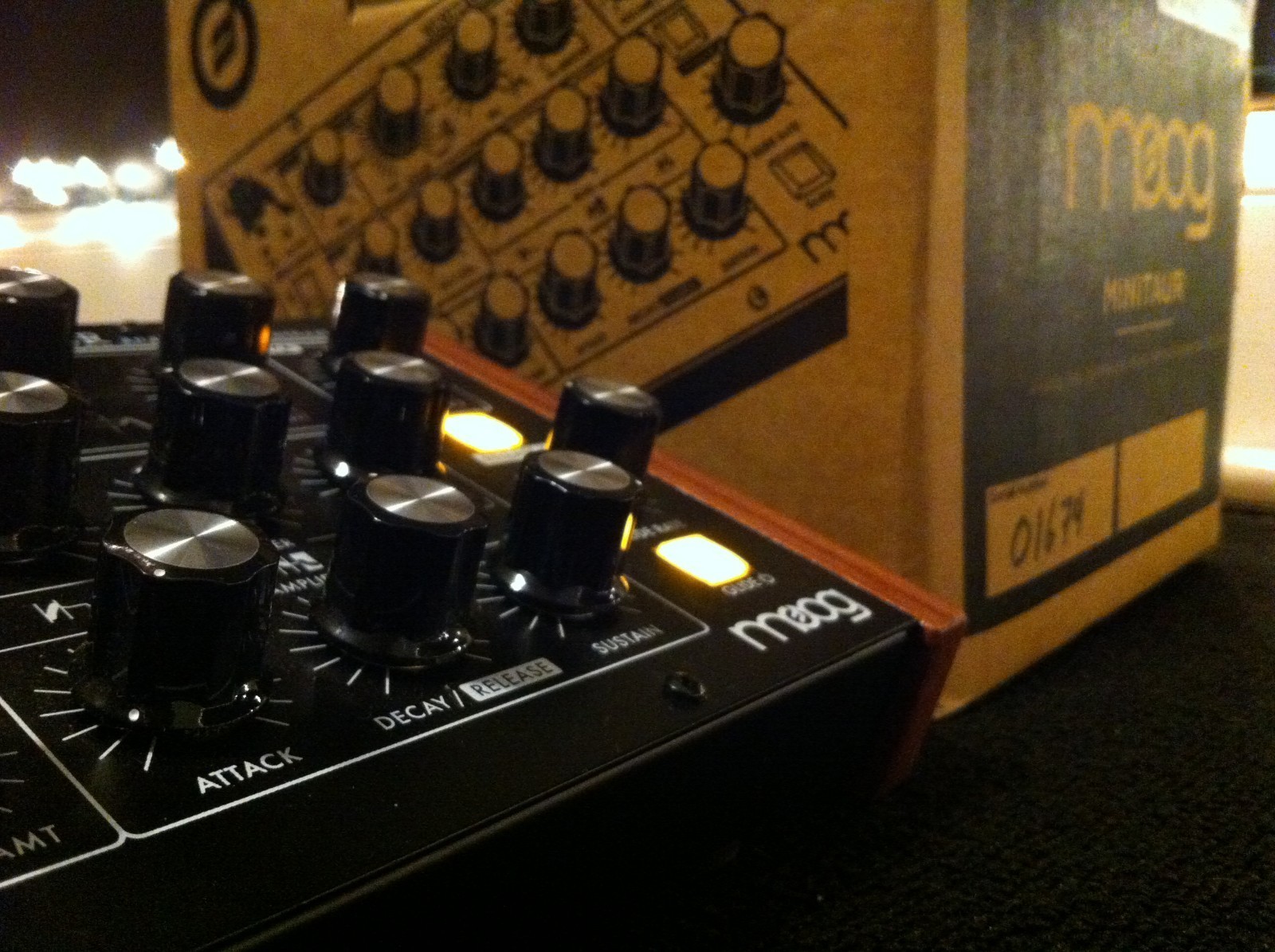 MATRIXSYNTH: MOOG Minitaur with Custom Wood Side Panels