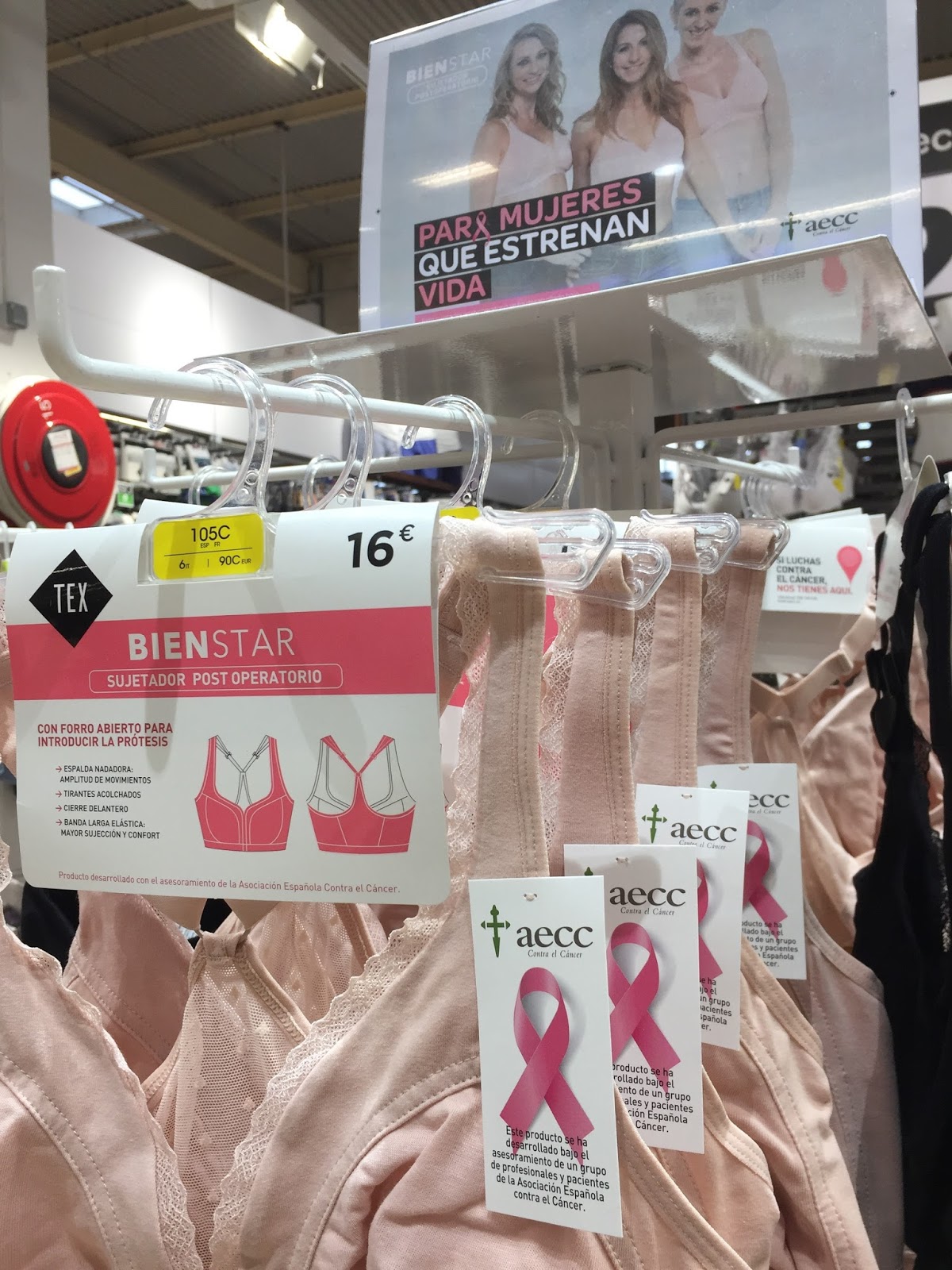 sujetador cancer mama carrefour