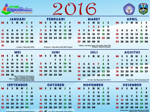 Download Kalender Dapodik tahun 2016 Gratis  Aplikasi 