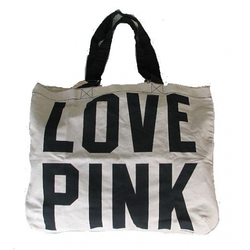 AUTHENTIC HANDBAG SHOP: Victoria's Secret Love Pink Canvas Tote