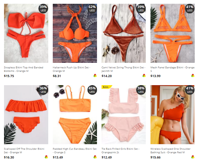 orange bikini zaful