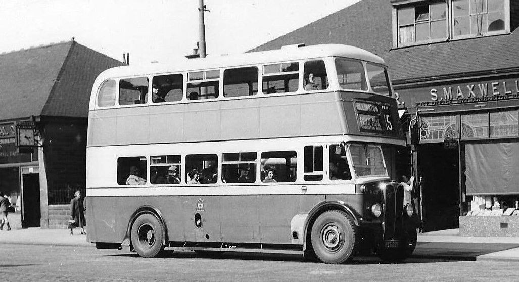 Tour Scotland Old Photograph Double Decker Passenger Bus Dumbarton