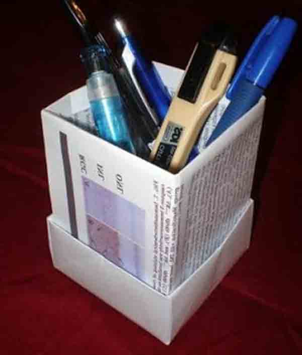  Kotak  Pensil Dari Kertas 