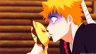 Kon e Ichigo no beijão Kon e Ichigo no beijão