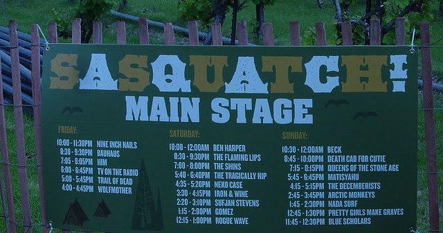 Hip Tour: The Tragically Hip 2006/05/27: Sasquatch Music Festival