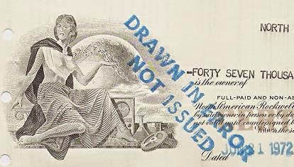 Drawn in error not issued stamp