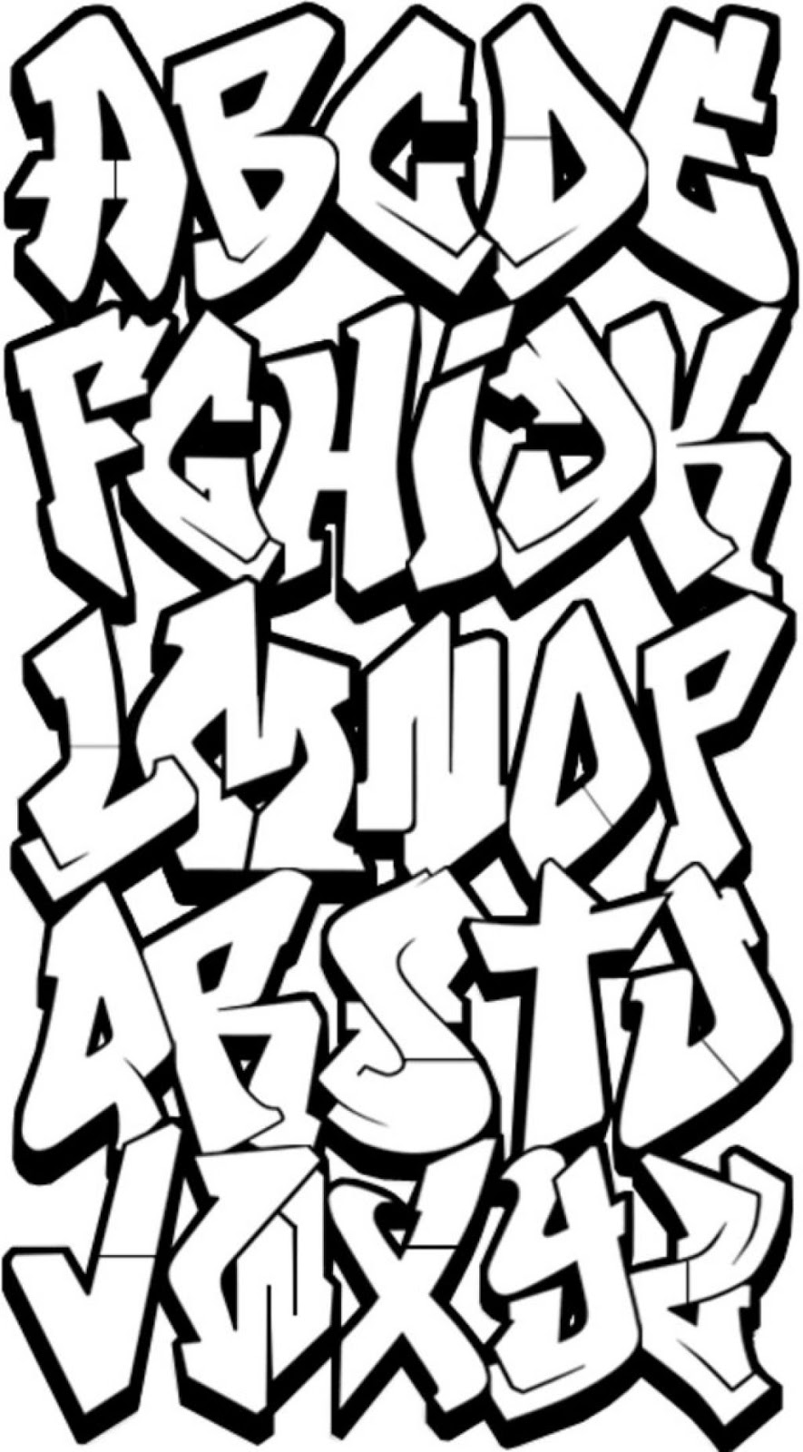 Draw Graffiti Bubble Letters Printable Bubble Letters