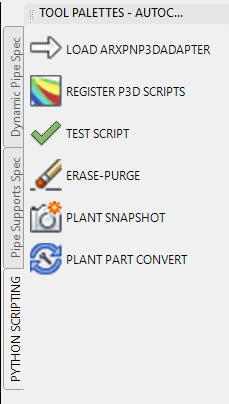 My Plant3D & Inventor Notes: Python Scripting Tool Palette Setup in ...