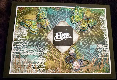 butterflies-tall grass-script stamp-ripped fishnet-visible image stamps