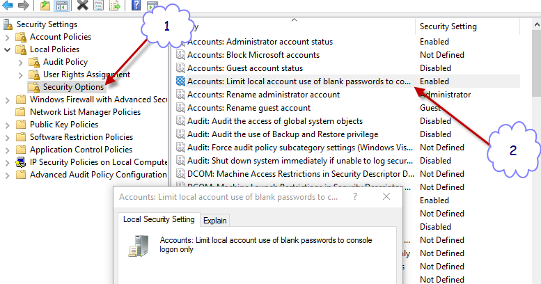 Allow user blank password access to shared folder