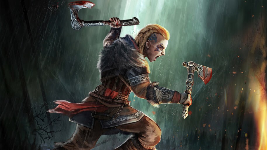 Eivor, Axe, Assassins Creed Valhalla, Art, 4K, #5.1930