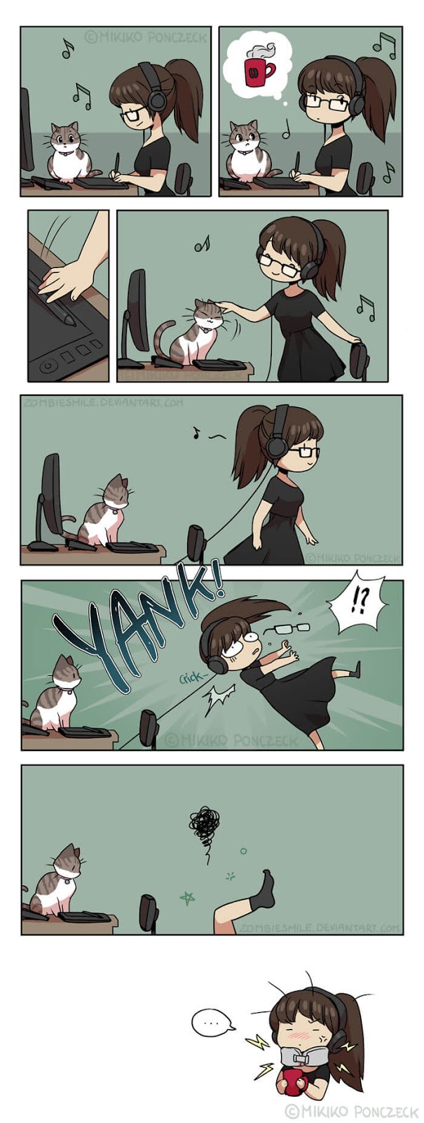Artist Illustrates Cute Comics About Her Daily Life With Her Partner And Cat