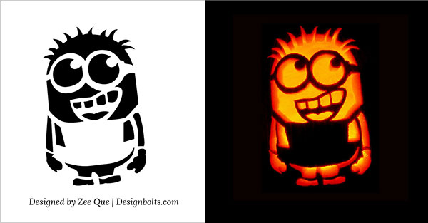 Minion pumpkin jack o lantern stencils carving pattern templates ...