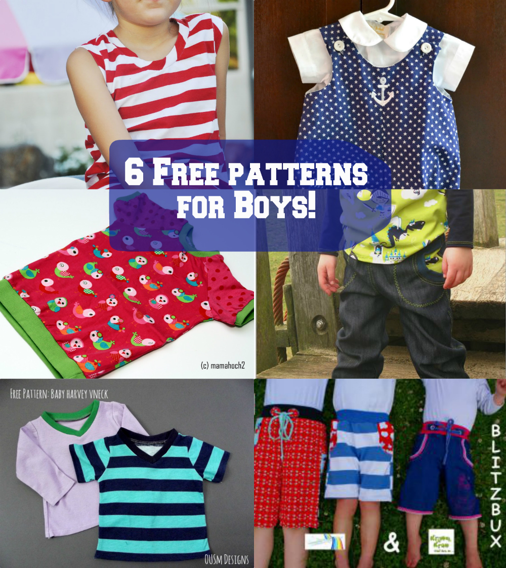 SeeMeSew: 6 Free patterns for boys!