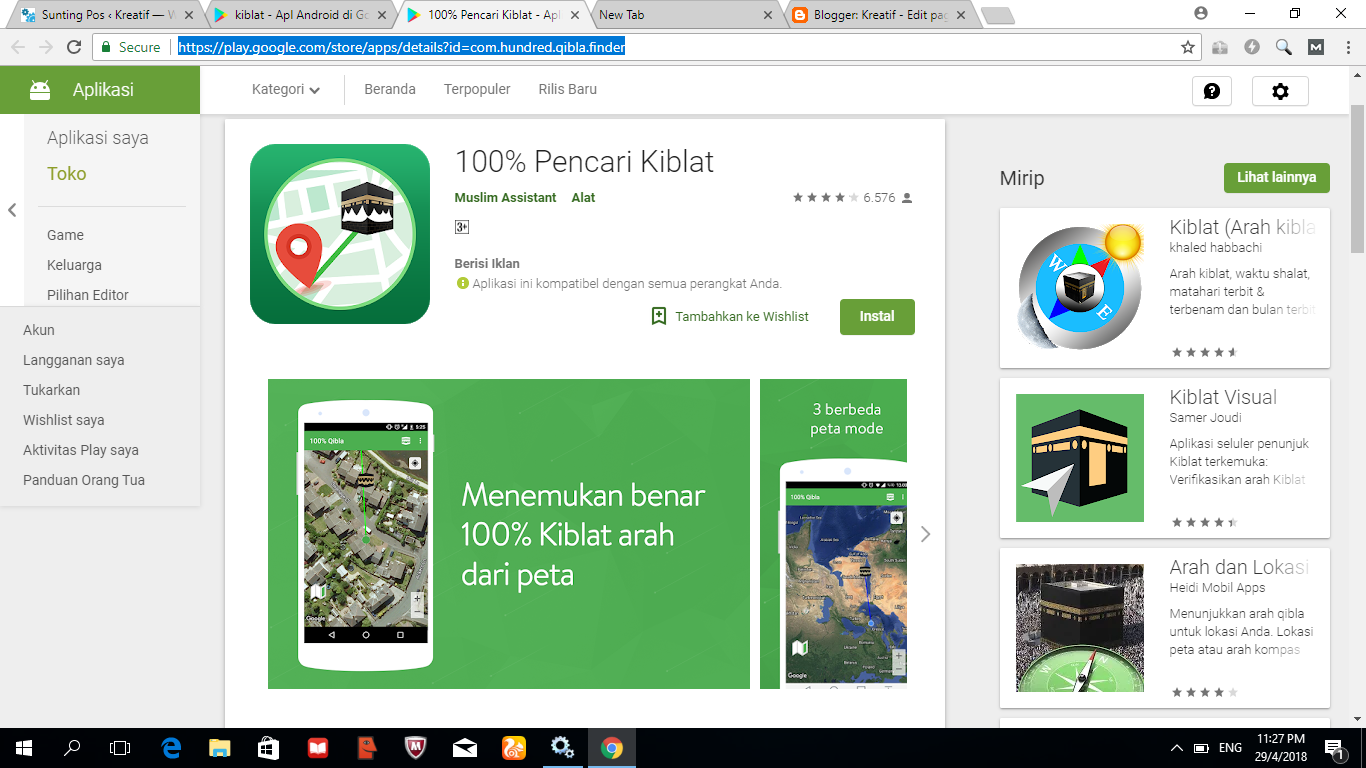 aplikasi arah kiblat