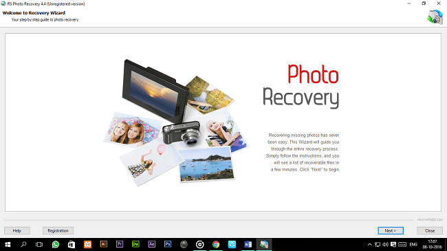 RS Photo Recovery Interface