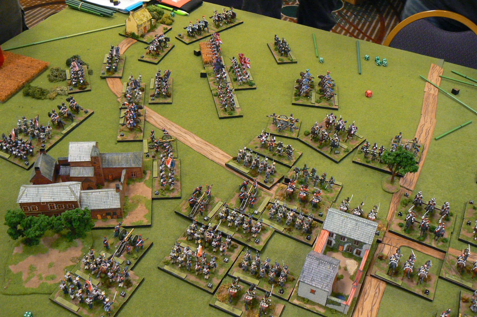 Dots of Paint: Battle of Waterloo - Enfilade 2015 - the player's deployment