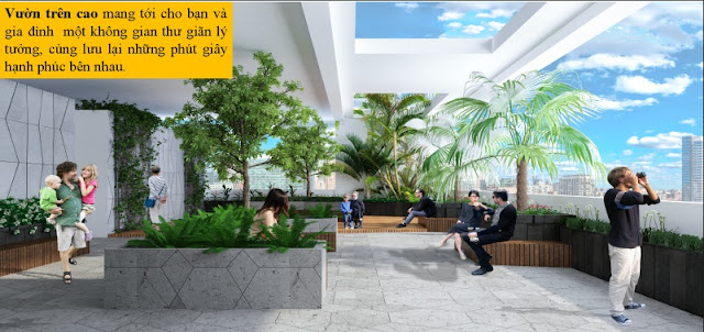 Vườn trên cao tại Chung Cư The Sun Vườn trên cao tại Chung Cư The Sun
