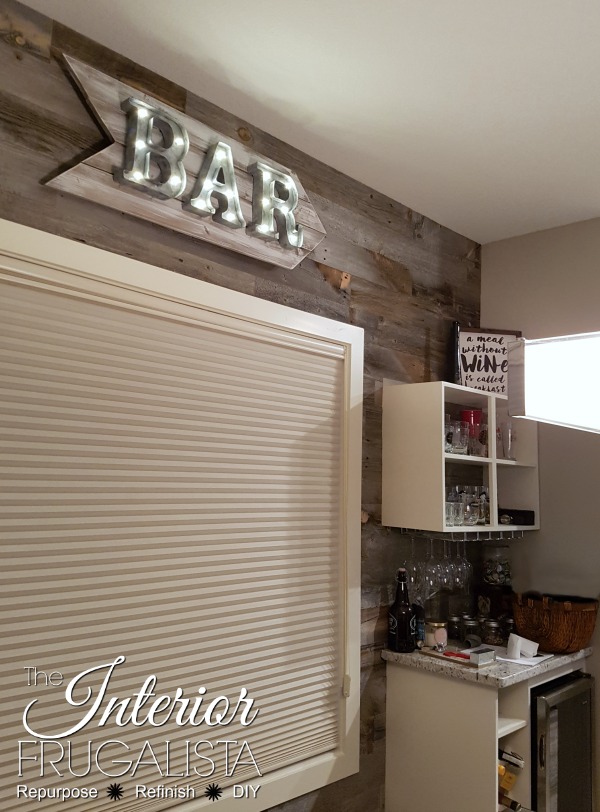 rustic marquee bar sign