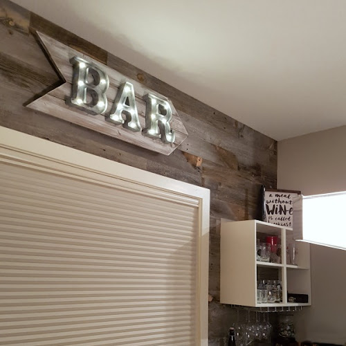 Rustic Marquee Bar Sign - From Red to Galvanized With Paint 