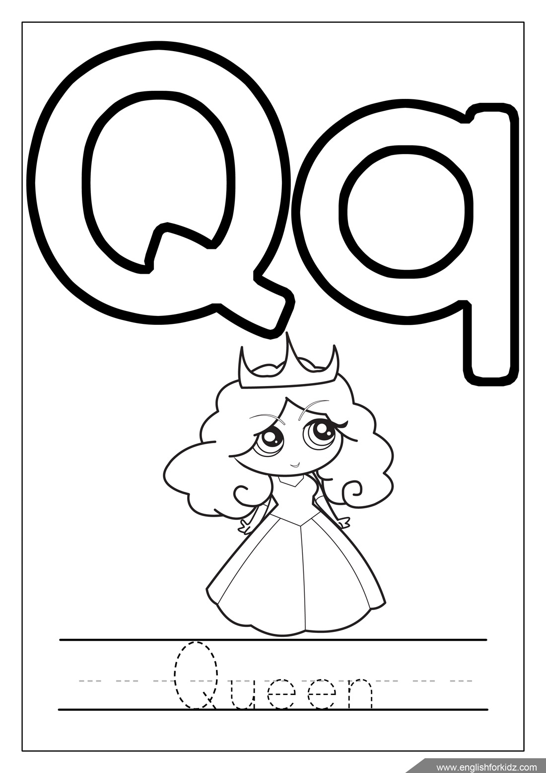 View Coloring Pages For The Letter Q Gif - The Numb