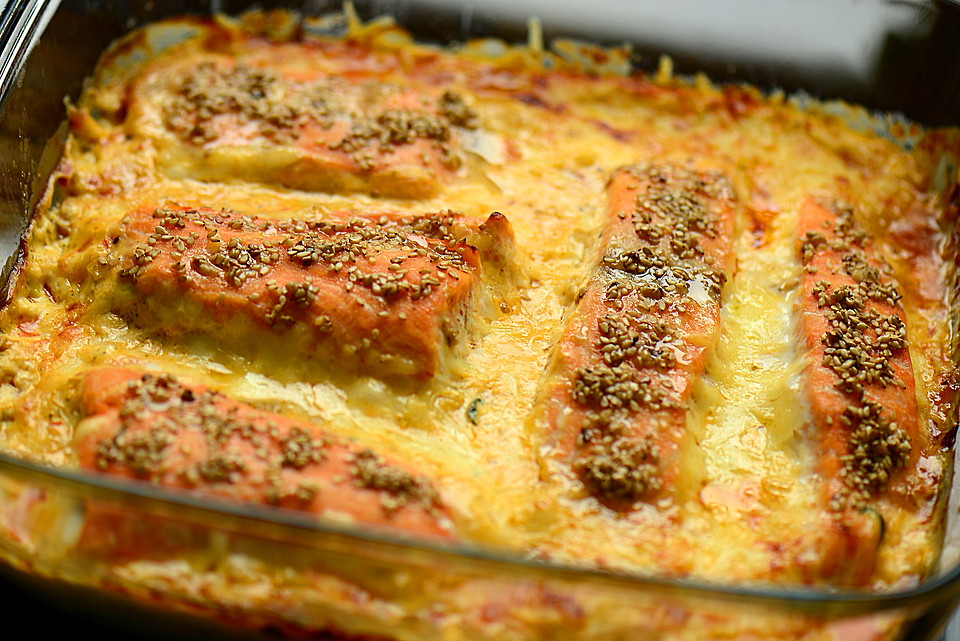 Backen - Kochen & Genießen: Süß scharfer Lachs auf Spinat mit ... Backen - Kochen & Genießen: Süß scharfer Lachs auf Spinat mit ...