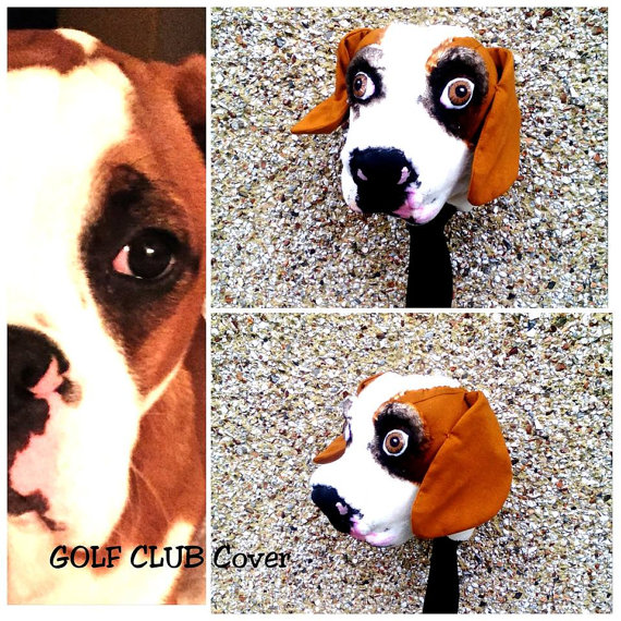 Custom Golf headcovers and puppets : Boxer - custom made golf club cover