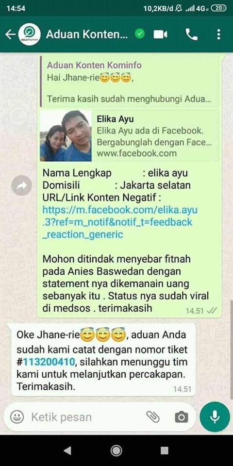 Fitnah Anies Baswedan Soal Bantuan Pemprov DKI, Akun Elika