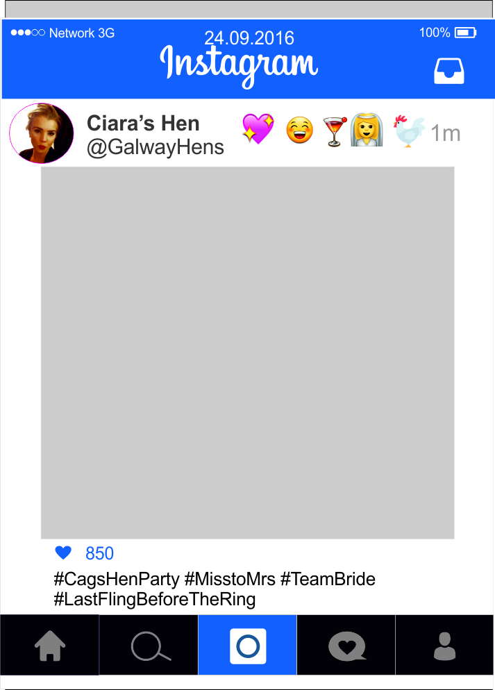 Ribbon Print and Gifts: Social media Cut out Frames