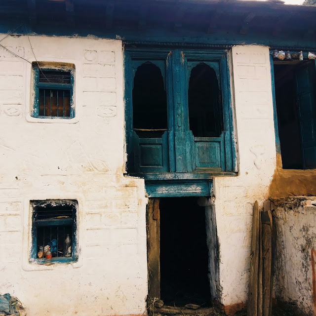 Architecture of local houses with two floor, Pithoragarh City, Uttarakhand Architecture of local houses with two floor, Pithoragarh City, Uttarakhand
