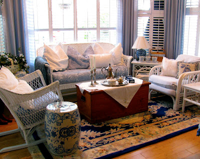 MAY DAYS: Antique Wicker Sitting Area