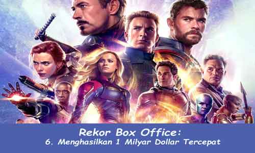 menghasilkan 1 milyar dollar tercepat dalam 5 hari rekor box office avenger endgame