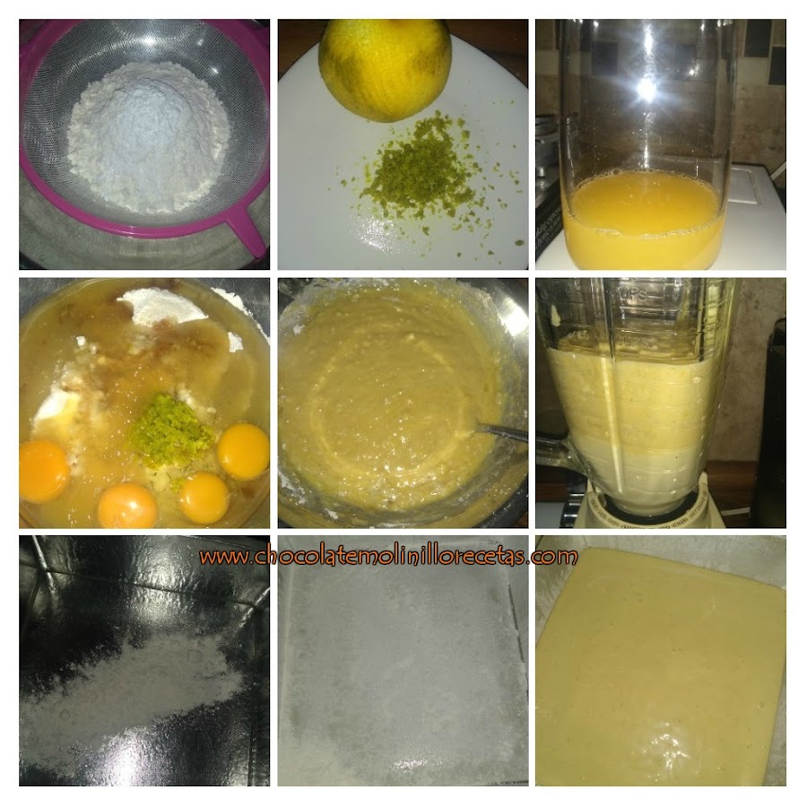 pan de naranja en licuadora