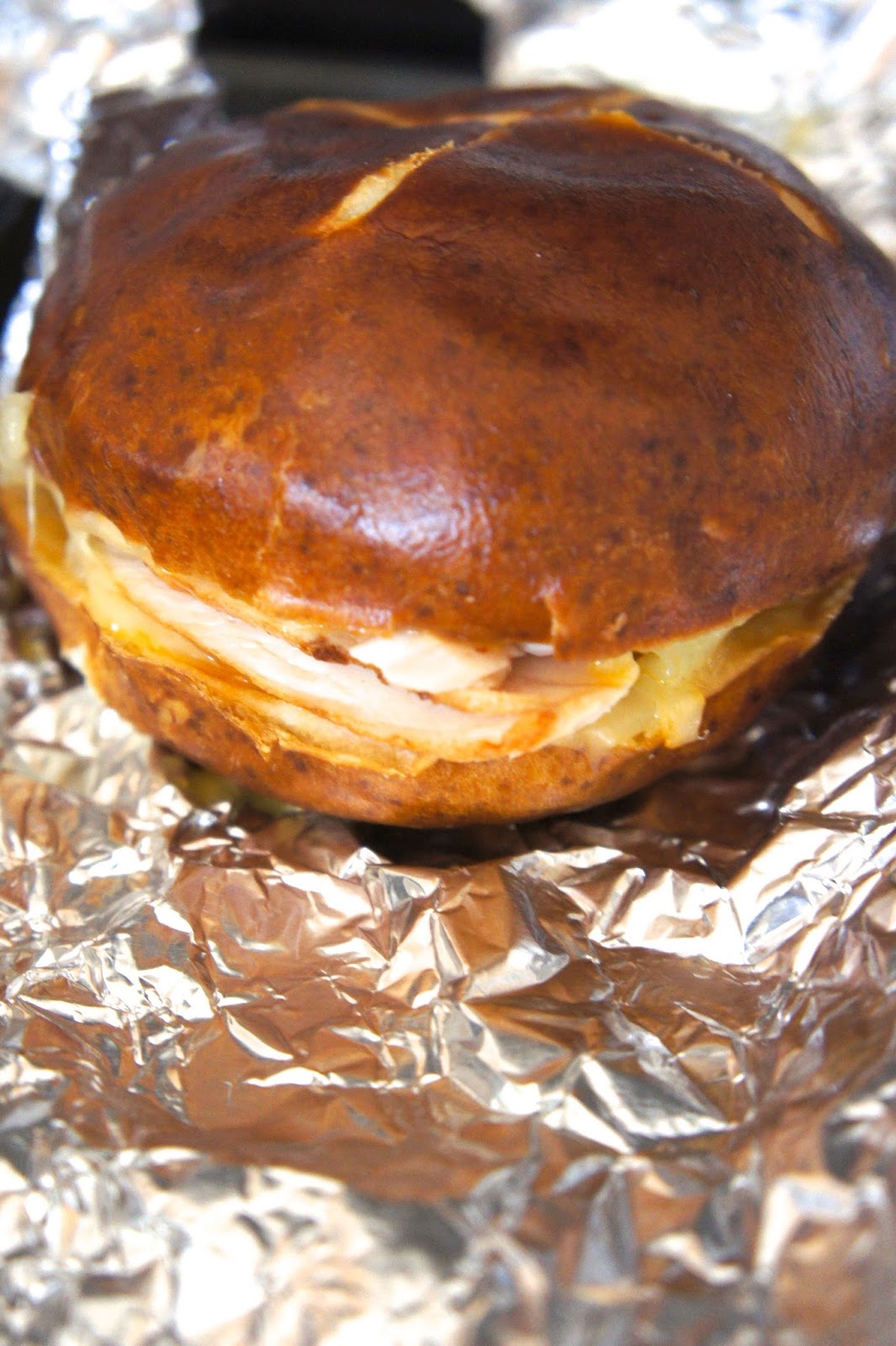 Savory Sweet and Satisfying Turkey and Cheese Honey Mustard Pretzel Melts