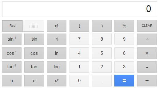 Google's calculator