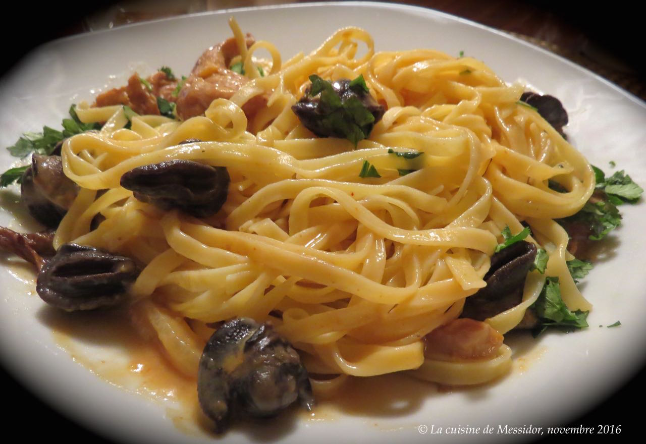 La cuisine de Messidor Escargots sur pâtes, façon Prévert