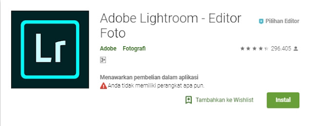 Mengatasi Aplikasi Lightroom Android Tidak Bisa Dibuka Aplikasi Lightroom (LR)