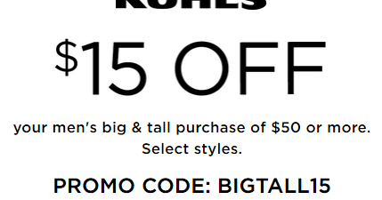 Big & tall coupons Big & Tall Deals: 50 to 90% off deals on Groupon Goods. Jack Luxton Big and Tall Men's Classic-Fit Dress Shirt. Mens Big & Tall Belted Cotton Cargo Shorts.