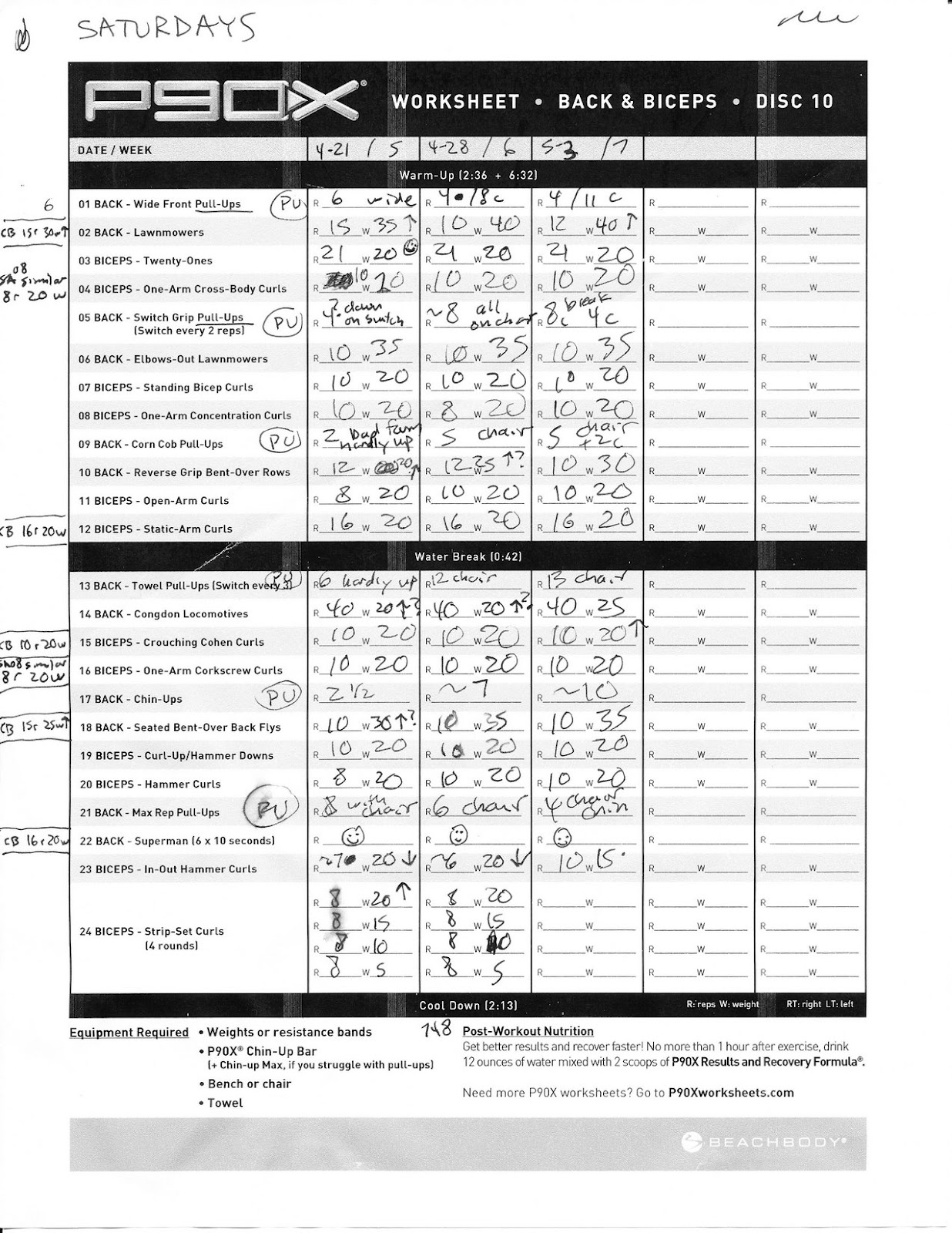My P90X Diary Day 43 Back Biceps P90X Injury Report my-p90x-diary-day-43-back-biceps-p90x-injury-report