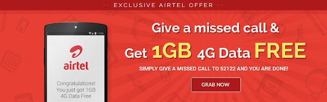 Get 1GB Free 4G Data Of Airtel Free 