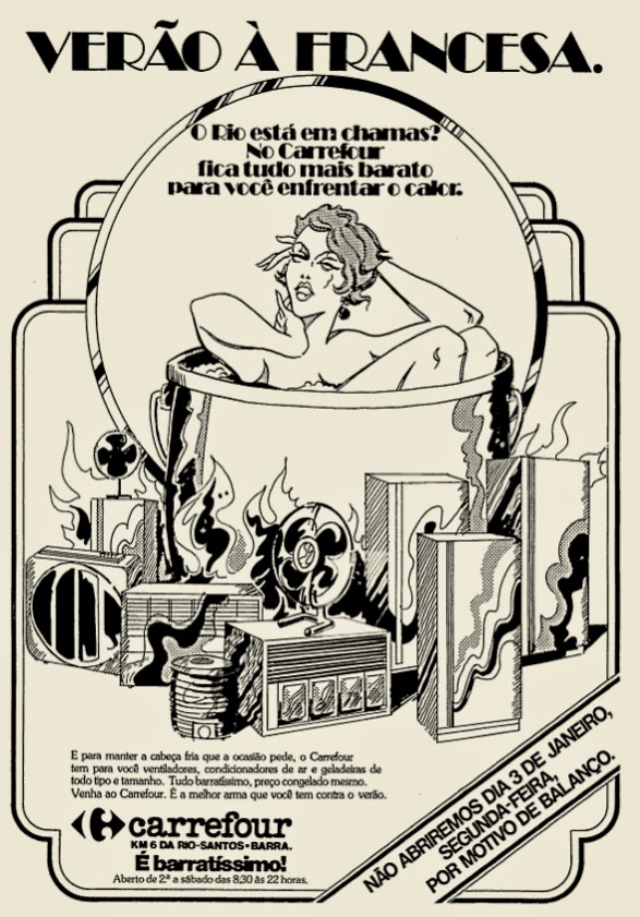 Carrefour.  década de 70. os anos 70; propaganda na década de 70; Brazil in the 70s, história anos 70. Oswaldo Hernandez; 