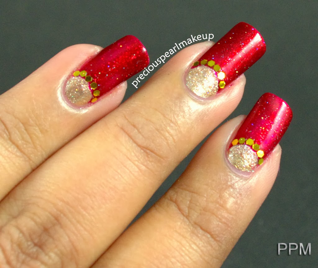preciouspearlmakeup Indian Bridal Nail Art and Tutorial