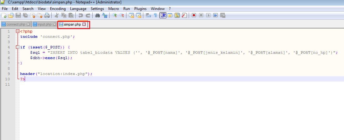 TUTORIAL MEMBUAT FORM BIODATA SEDERHANA (Input, Edit, Delete)