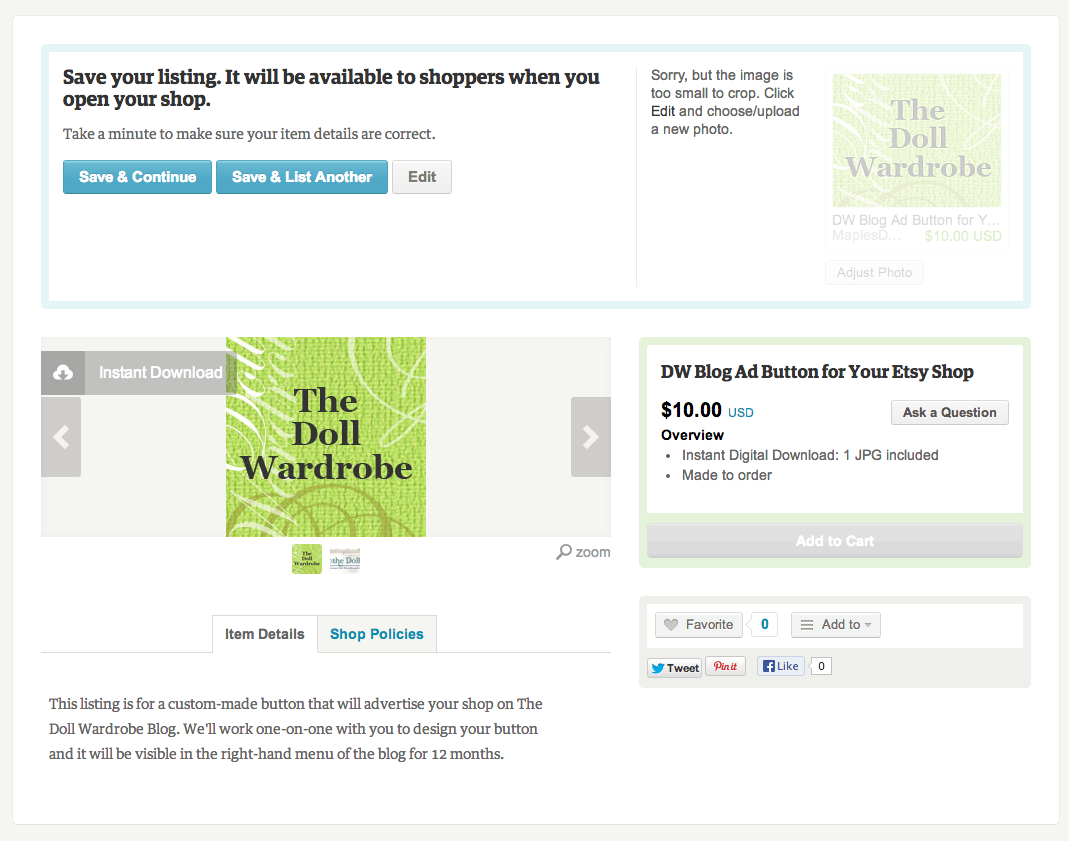 The Doll Wardrobe Branding Your Etsy Squares Step 4