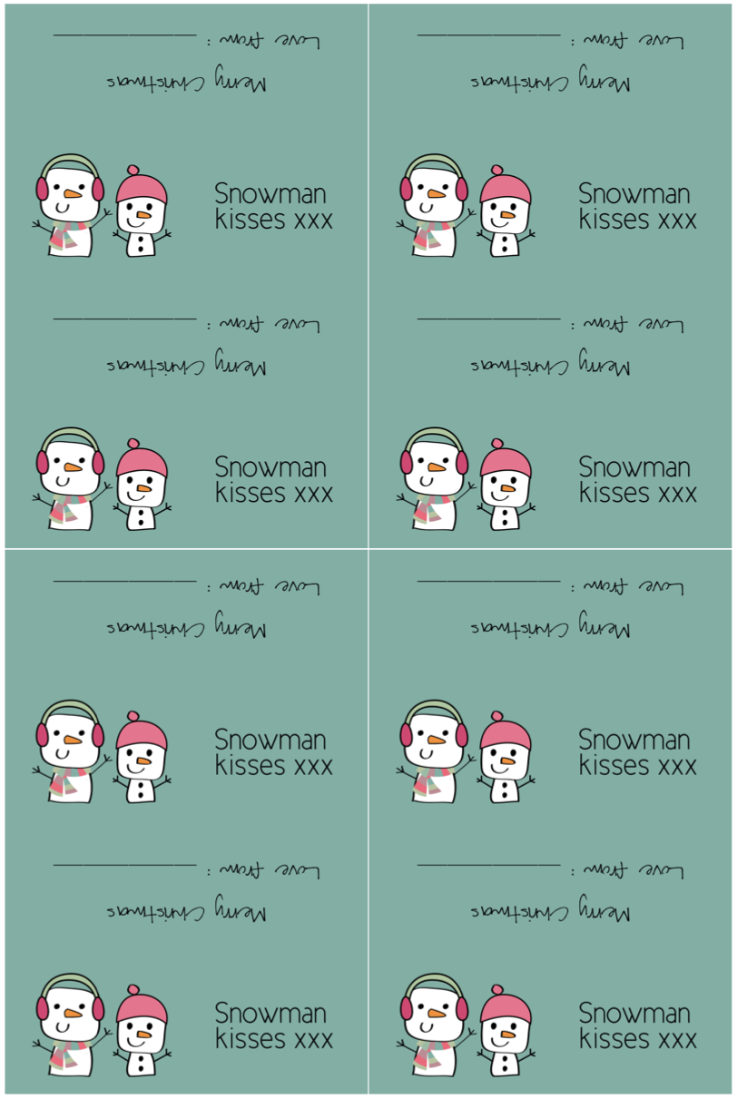 Glasgow Mummy An Honest Lifestyle Blog {Snowman Kisses & Free Printable}