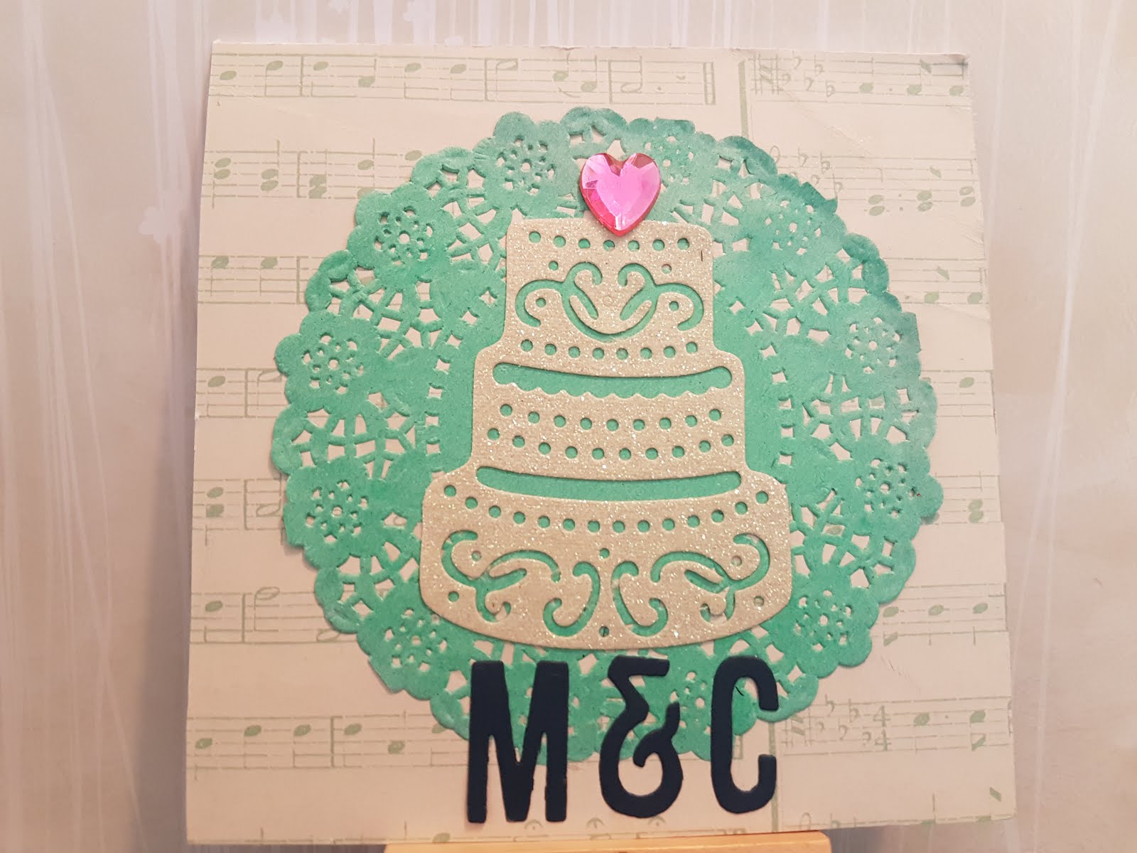 52 Weeks of Crafting: Project 408: A musical die cut wedding card