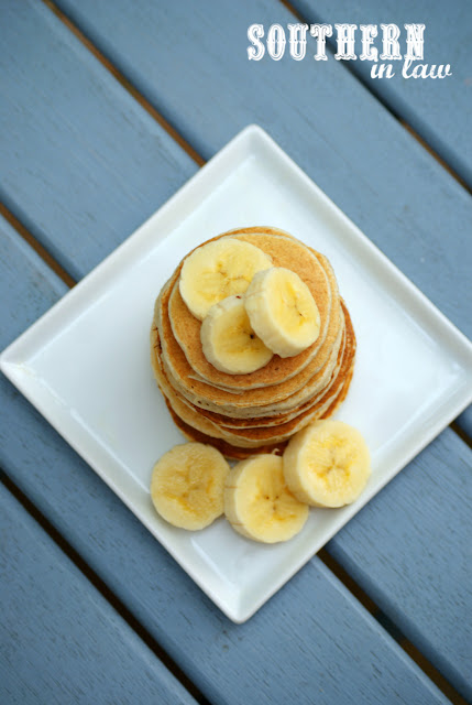 Gluten Free Banana Protein Pancakes Recipe - low fat, gluten free, high protein, sugar free, clean eating, protein powder, healthy