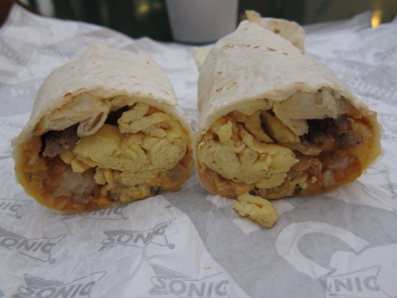 Review Sonic Smoked Chipotle Breakfast Burrito